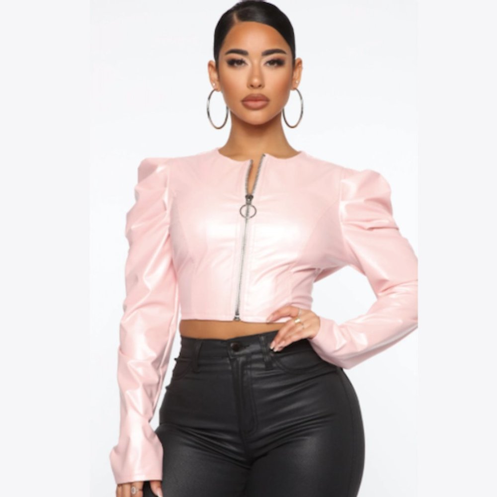 NWT Fashion Nova Girly Girl Puff Sleeve Top Jacket